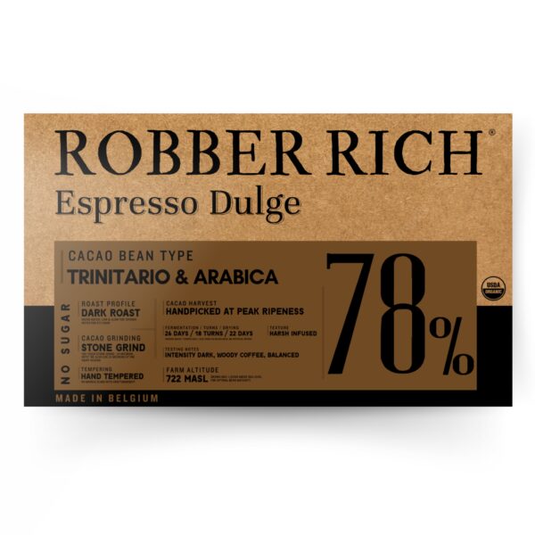 Espresso Dulge Dark Chocolate 78% Cacao - 128g