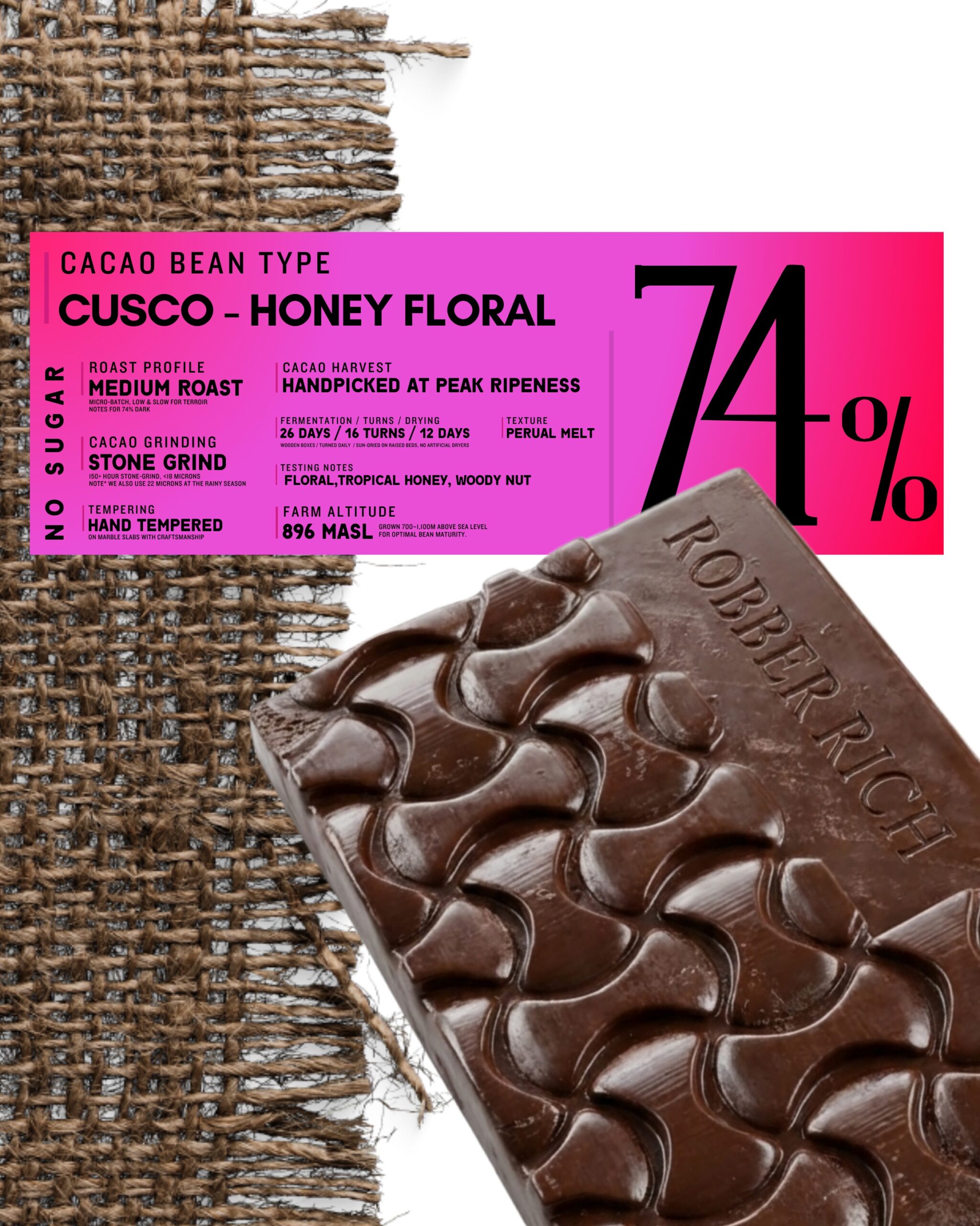 Robber Rich Fusion Fruits & Nuts 73% Cacao - 128g